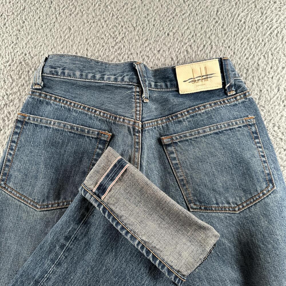 Dunhill Newburgh Selvedge Jeans Mens 28 Blue Straight Button Fly Denim Macao